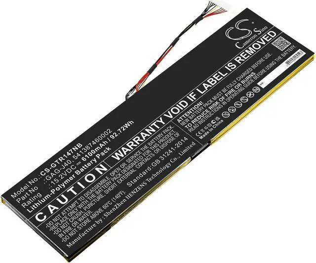 Main image of Estry Battery Replacement for Gateway Aero 14 K7 541387460005 541387460002 GAG-J40 541387460003