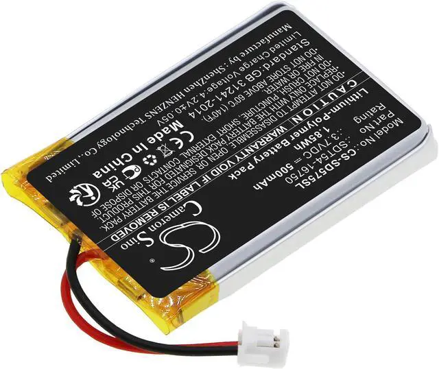 Alt view image 2 of 5 - Estry Battery Replacement for SportTrainer SD-575 Black Edit SportTrainer SD-575E Orange Ed SD-575E SD-575 SDT54-16750