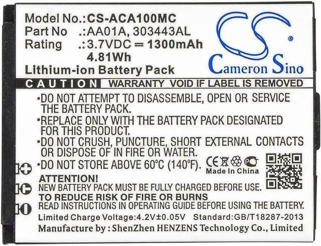 Alt view image 5 of 5 - Estry Battery Replacement for ACTIVEON LKA10W-B DX CX GOLD DKA10W-B LX AA01A 303443AL