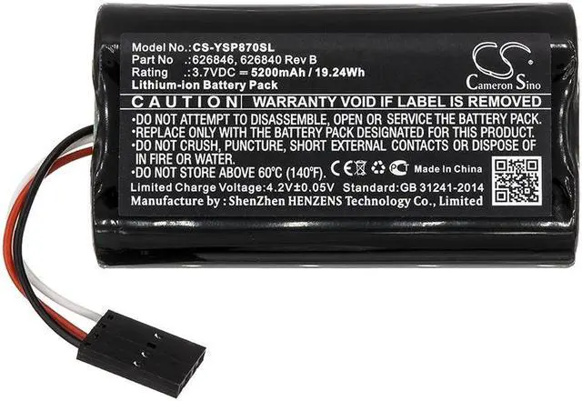Alt view image 3 of 4 - Estry Battery Replacement for YSI 626870-2 ProDSS Multi-Parameter Water Q ProDSS ProSolo Digital Water Quality 626870-1 626840 Rev B 626846