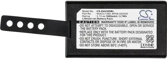 Alt view image 3 of 3 - Estry Battery Replacement for Datalogic Memor CVR2 DL-Memor BP08-000610 800065-56 11300794 94ACC1368 64ACC1368 94ACC1367 BP08-000600