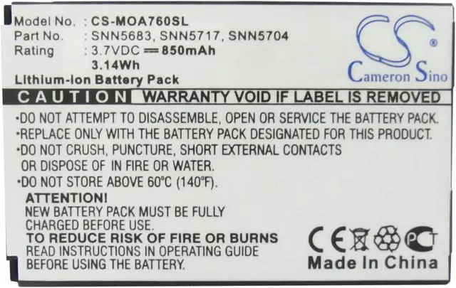 Alt view image 5 of 5 - Estry Battery Replacement for MotoroIa V262 i710 V551 i90c V540 SNN5704 SNN5717 SNN5683 SNN5683A