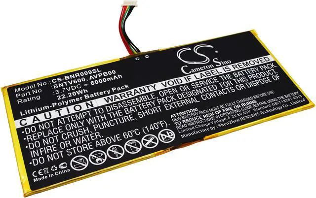 Main image of Estry Battery Replacement for Barnes & Noble BNTV600 Ovation Nook HD+ Plus NOOK HD+9 AVPB00 BNTV600 AVPB002-A110-01 GB-S02-308594-0100