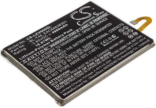 Main image of Estry Battery Replacement for LG V600VM V600QM6 LMV600VM V60 LMV600TML V600QM5 LMV600TM2X LMV605N V60 ThinQ V60 ThinQ 5G LMV600QM LMV600AM BL-T46 EAC64638301