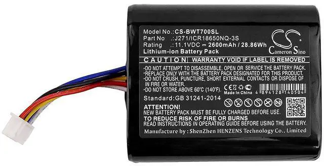 Alt view image 3 of 4 - Estry Battery Replacement for T7 J271/ICR18650NQ-3S