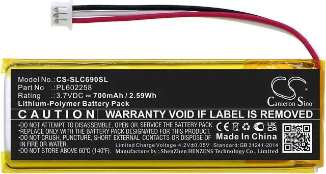 Alt view image 3 of 5 - Estry Battery Replacement for 69089 Nimbus+ Controller 69070 9076SW PL602258