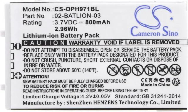 Alt view image 3 of 5 - Estry Battery Replacement for Opticon OPL-9712 OPL-9713 OPL-9723 OPL-9724 OPL-9725 OPL-9727 OPL-9728 OPL-9700 OPL-7724 OPL-7734 11267 02-BATLION-03 ORBLIOP0012