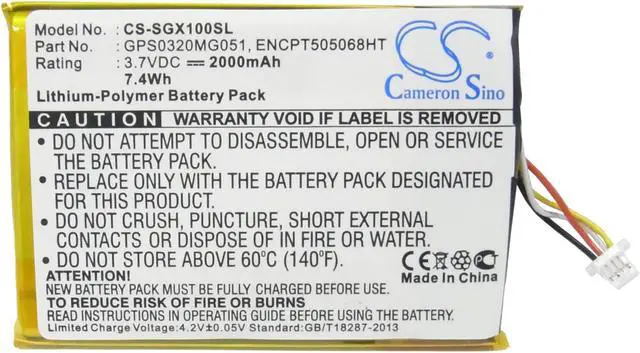 Alt view image 5 of 5 - Estry Battery Replacement for SkyGolf SkyCaddie SGX SkyCaddie Breeze SGX SGXW SkyCaddie SGXw SkyCaddie SGX-W Rangefinder SkyCaddie SGX-W SkyCaddie SGX GPS Rangefinder ENCPT505068HT GPS0320MG051