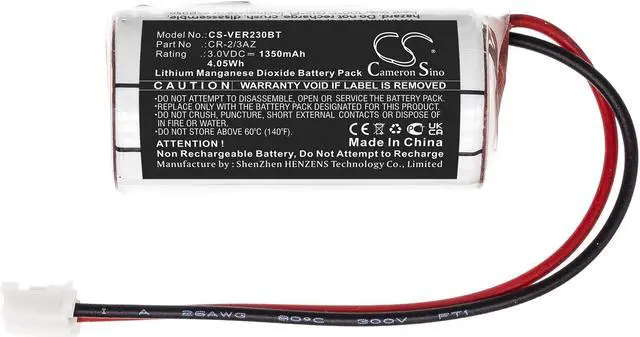 Alt view image 3 of 5 - Estry Battery Replacement for Verisure Sirene Voice Night Contro Camera Detector Natkringspanel Roykvarsler Voiceq CR-2/3AZ