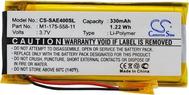 Alt view image 5 of 5 - Estry Battery Replacement for NW-E505 NW-E403 NW-E507 NWZ-S544 NW-E407 NW-E405 NW-E503 1-175-558-11 MR11-2788