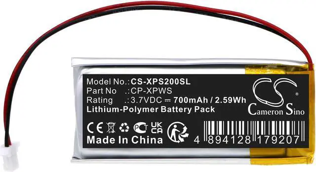 Alt view image 3 of 5 - Estry Battery Replacement for XP Deus WS3 MI-4 Pinpointers WS2 WS4 WS1 WS5 MI-6 Pinpointers CP-XPWS