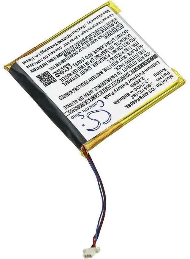 Alt view image 2 of 4 - Estry Battery Replacement for SD Sansa View 16GB Sansa View 8GB Sansa View 32GB Sansa SMDX10R-8192K-P70 Sansa View 805193192