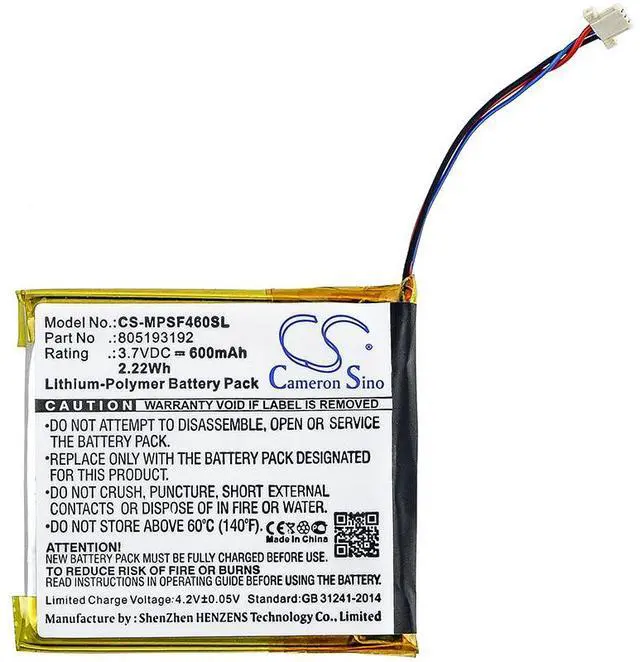 Alt view image 3 of 4 - Estry Battery Replacement for SD Sansa View 16GB Sansa View 8GB Sansa View 32GB Sansa SMDX10R-8192K-P70 Sansa View 805193192