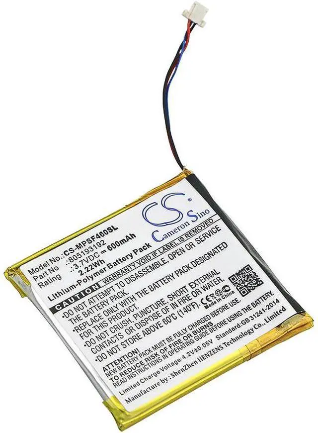 Main image of Estry Battery Replacement for SD Sansa View 16GB Sansa View 8GB Sansa View 32GB Sansa SMDX10R-8192K-P70 Sansa View 805193192
