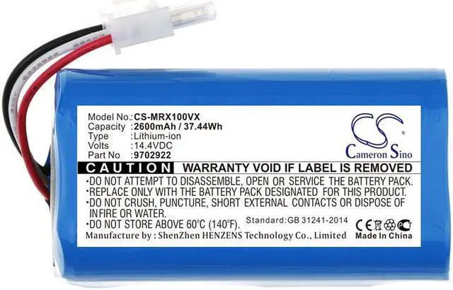Alt view image 3 of 4 - Estry Battery Replacement for Miele Scout RX2 60 Scout RX3 60 Scout RX1 RX1-SJQL0 9702922