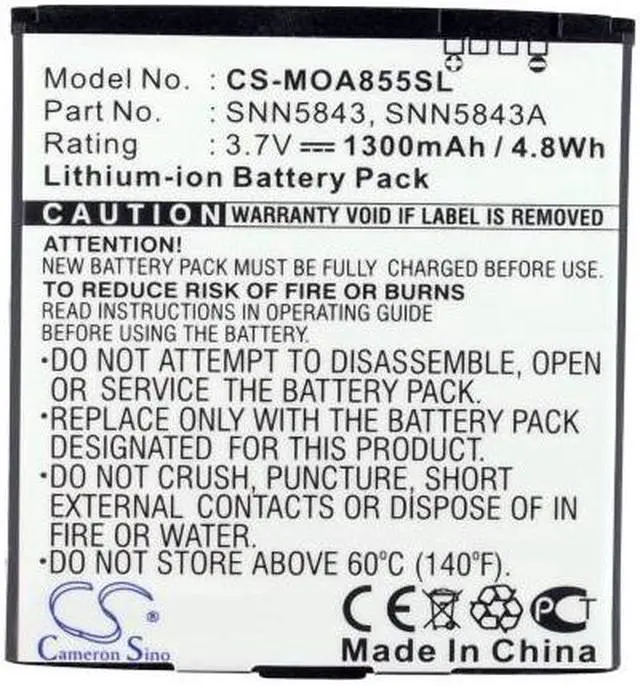 Alt view image 5 of 5 - Estry Battery Replacement for T-Mobile CLIQ MotoSmart BP6X SNN5843A SNN5843