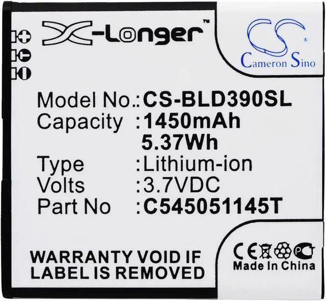 Alt view image 5 of 5 - Estry Battery Replacement for BLU D141T Dash J Dash J 4.0" Dash JR TV D050L Dash L D070X D390x D070 D050u D352L D390U C545051145T