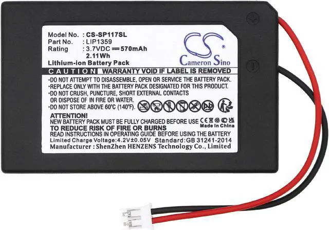 Alt view image 3 of 5 - Estry Battery Replacement for CECHZC2U CECHZC2H Wireless Controller CECHZC2E CECHZC2A 3 CECHZC2J LIP1359