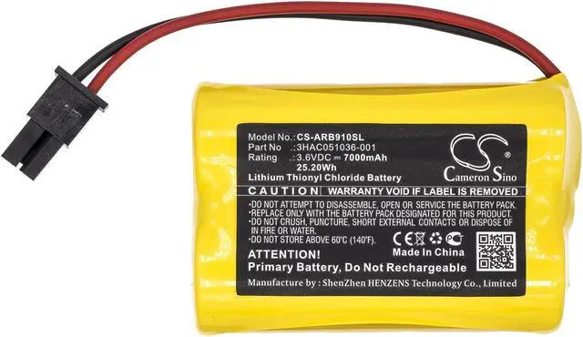 Alt view image 3 of 5 - Estry Battery Replacement for ABB IRB 1200 IRB 910SC 1s2 PLS17500 3HAC051036-001-C 3HAC051036-001 3HAC051036-001 REV02