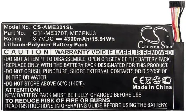 Alt view image 5 of 5 - Estry Battery Replacement for Nexus 7 16GB Nexus 7 Nexus 7" Nexus 7 8GB Nexus 7 32GB ME3PNJ3 0B200-00120100M-A1A1A-219-17QE C11-ME370T
