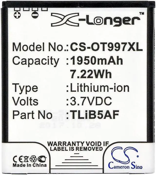 Alt view image 3 of 3 - Estry Battery Replacement for TCL MW40 MW40CJ MW40VD J160 MW40V S710 S800 TLiB5AF TLiB32E CAB32E0000C1 CAB32E0002C1