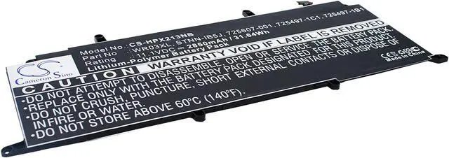 Alt view image 2 of 5 - Estry Battery Replacement for Split 13-M210CA X2 Split 13-M118TU X2 Split 13-M103TU X2 Split 13-g100 x2 725497-2B1 WR03032XL HSTNN-XXXX 725607-001 725497-1C1 WR03XL WRO3XL 725497-1B1 STNN-IB5J