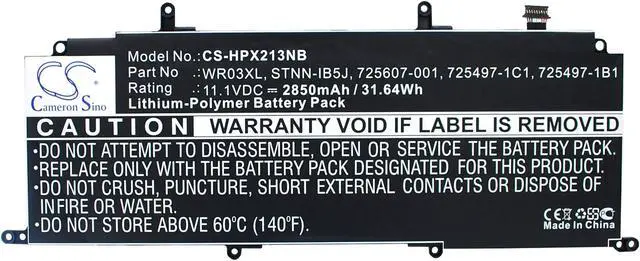 Alt view image 5 of 5 - Estry Battery Replacement for Split 13-M210CA X2 Split 13-M118TU X2 Split 13-M103TU X2 Split 13-g100 x2 725497-2B1 WR03032XL HSTNN-XXXX 725607-001 725497-1C1 WR03XL WRO3XL 725497-1B1 STNN-IB5J