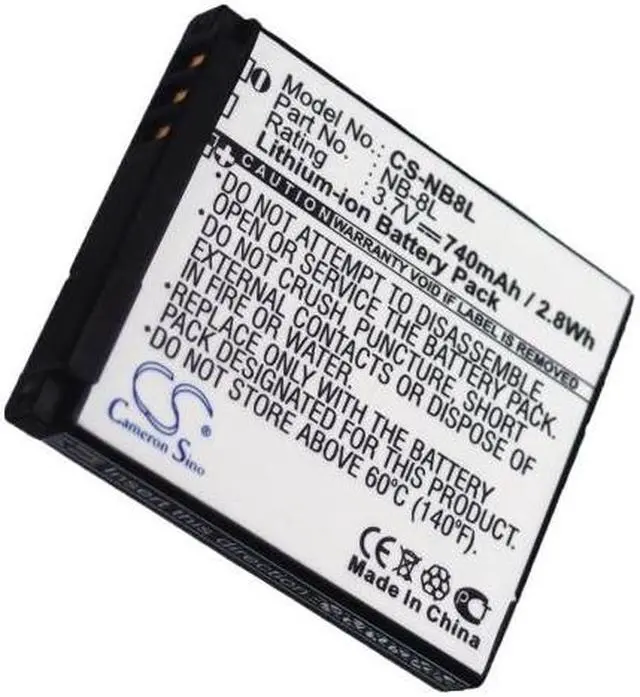 Alt view image 5 of 5 - Estry Battery Replacement for PowerShot A3000 PowerShot A3000 IS PowerShot A3100 PowerShot A2200 PowerShot A3100 IS NB-8L