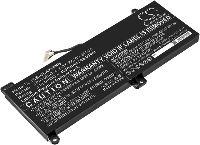Main image of Estry Battery Replacement for Hasee Kingbook G99E Kingbook G97E G97E PA70BAT-4 6-87-PA70S-61B00