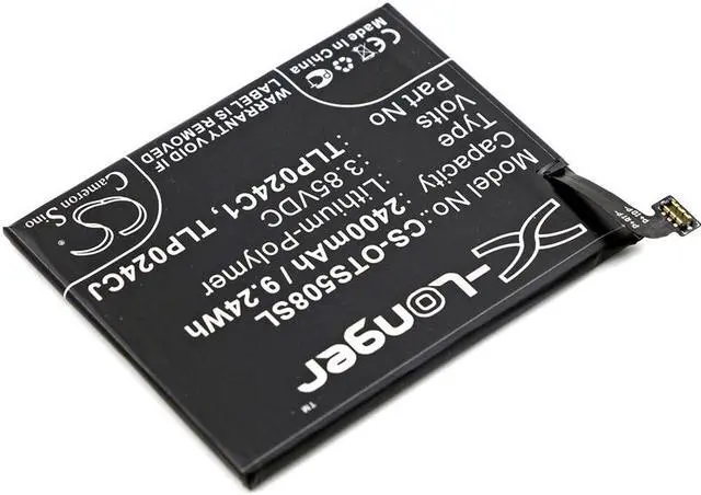 Alt view image 2 of 4 - Estry Battery Replacement for OT-5046Y A3 LTE A30 5046G 5059Z OT-5046G OT-5080X Shine Lite A3 OT-5080Q Shine Lite 5080X A3 LTE 5046 TLP024C2 CAC2400011C1 TLP024C1 C2400007C2 TLP024CC TLP024CJ