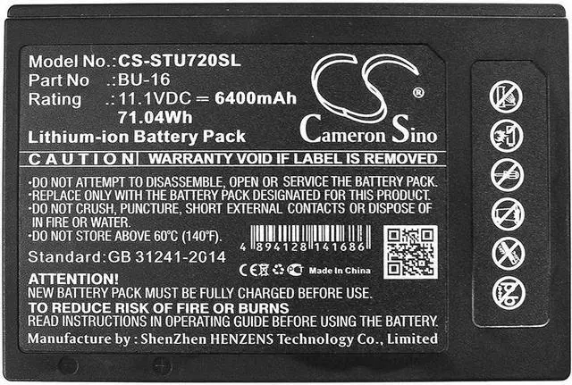 Alt view image 5 of 5 - Estry Battery Replacement for Sumitomo TYPE-72 TYPE-Q102 TYPE-82 BU-16