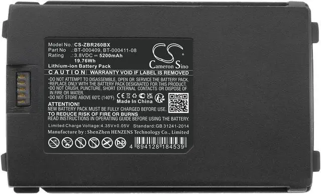 Alt view image 4 of 4 - Estry Battery Replacement for Zebra TC210 TC21 TC26 TC26AK TC210K BT-000409-56 BT-000411-08 BT-000409 BTRY-TC2Y-1XMA1-01 BT-000409-50