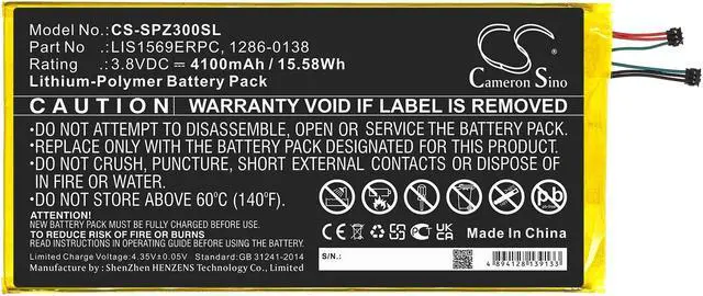Main image of Estry Battery Replacement for SGP612/W Xperia Z3 Tablet Xperia Tablet Z3 Compact SOT22 Xperia Z3 Compact 8" SGP611 SGP641 SGP621 LIS1569ERPC 1286-0138