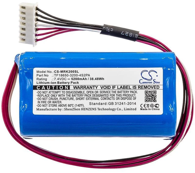 Alt view image 3 of 4 - Estry Battery Replacement for Marshall Kilburn III Kilburn II V2 Kilburn II C196A1 7252-XML-SP TF18650-3200-4S2PA C129C3