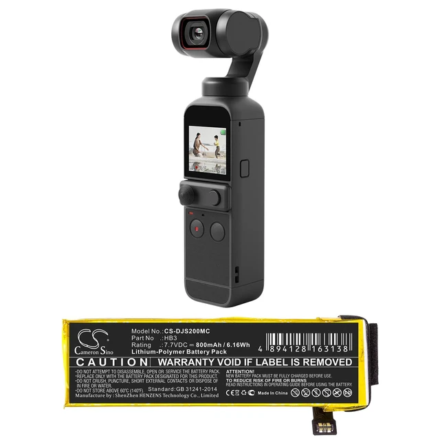 Alt view image 5 of 5 - Estry Battery Replacement for DJI Osmo Pocket Osmo Pocket 2 Osmo Pocket II HB3