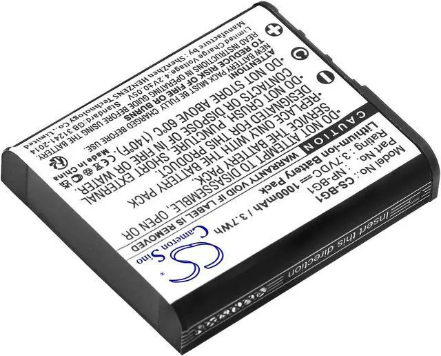 Alt view image 2 of 5 - Estry Battery Replacement for DSC-W120 DSC-W290/T DSC-T70 DSC-W100S DSC-H70S DSC-W100B DSC-H20 DSC-W70B DSC-W150/R 
 DSC-W70S DSC-W115 DSC-W290 DSC-W100B NP-FG1 NP-BG1