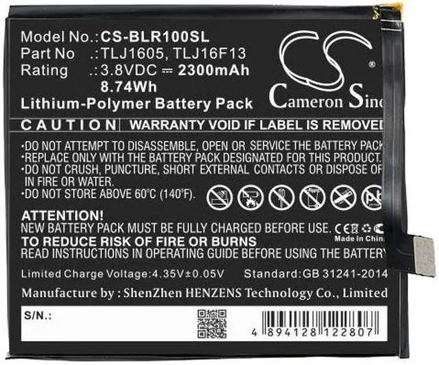 Alt view image 3 of 4 - Estry Battery Replacement for BLU R1 HD R0030UU S0210UU Studio TLJ1605 TLJ16F13 TPJ16G20 TLJ1607 C675940250T