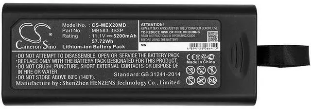 Alt view image 5 of 5 - Estry Battery Replacement for Accutorr 3 Accutorr 7 T8 DPM7 T6 Passport 17m BeneView T6 T5 Benevision N17 Patient DPM 6 022-000008-00 LI23S002A M05-010002-6 115-018012-00 MB583-3S3P