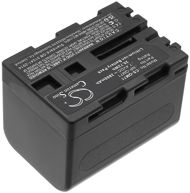 Alt view image 2 of 5 - Estry Battery Replacement for DCR-PC120BT DCR-TRV740 DCR-HC88 DCR-PC9 DCR-DVD200 CCD-TRV328 DCR-TRV140 CCD-TRV108 DCR-TRV840 DCR-TRV950 DCR-PC110 DCR-TRV530 DCR-TRV25 NP-FM71 NP-FM70 NP-QM71 NP-QM70