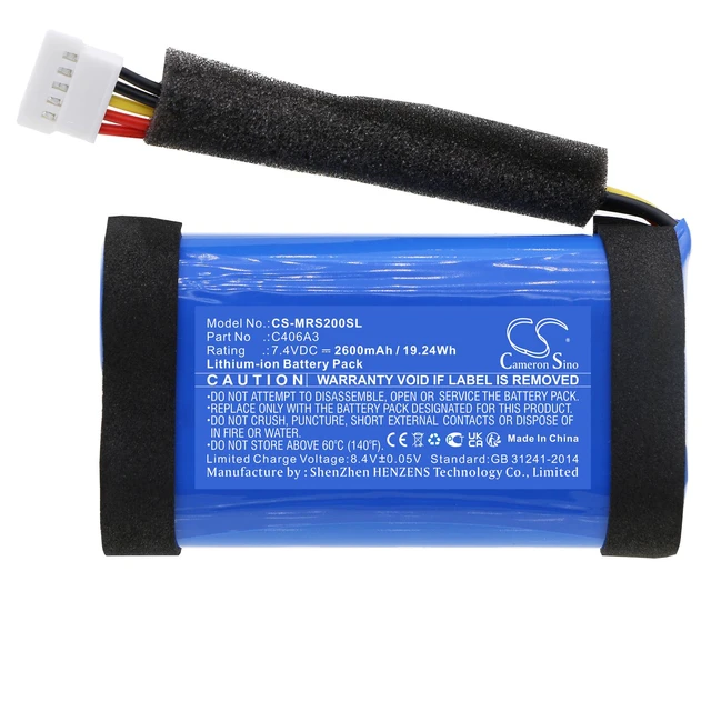 Alt view image 3 of 5 - Estry Battery Replacement for Marshall Stockwell II C406A3 C406A3-1