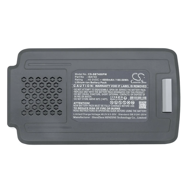 Alt view image 5 of 5 - Estry Battery Replacement for iON13SS iON16CS iON18SB iONMAX Cordless Brushless Lawn Mower Kit iON16LM iON18SB-HYB iONMAX Cordless Brushless Chain Saw Kit iBAT40XR IBAT40