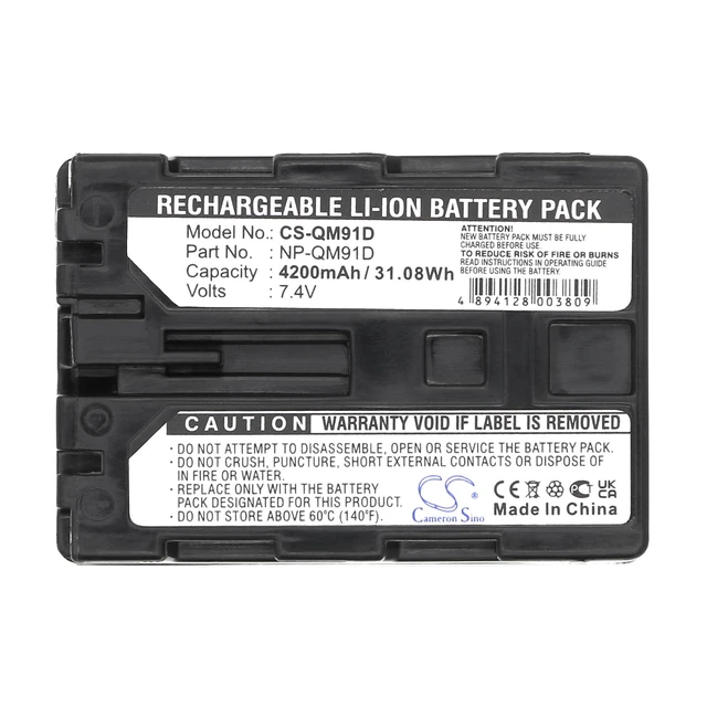 Alt view image 5 of 5 - Estry Battery Replacement for CCD-TRV116 DCR-PC105K DCR-PC115 CCD-TRV228E DCR-TRV33K CCD-TRV218E DCR-TRV30E DCR-TRV24E CCD-TRV428E DCR-TRV24 DCR-TRV19 DCR-TRV33 DCR-PC105 CCD-TRV138 NP-QM91D