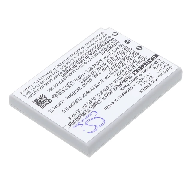 Alt view image 2 of 5 - Estry Battery Replacement for NK Coolpix S1 Coolpix S7 Coolpix S2 Coolpix S8 EN-EL8