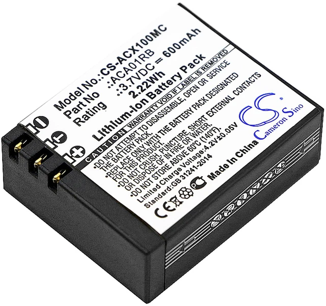 Main image of Estry Battery Replacement for ACTIVEON CX Gold CX HD CX ACA01RB