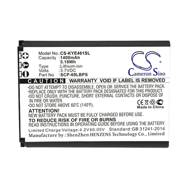 Alt view image 3 of 3 - Estry Battery Replacement for ky E4281 DuraXV LTE E4710 DuraXTP E4610 E4520 SCP-69LBPS