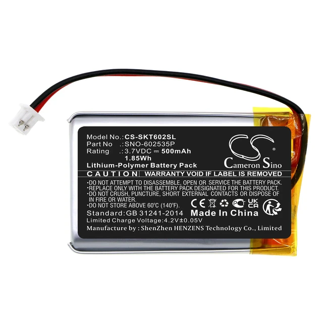 Alt view image 3 of 5 - Estry Battery Replacement for SkyBell Trim Plus WiFi Video Doorbell SNO-602535P