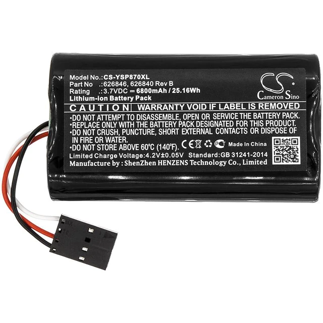 Alt view image 3 of 4 - Estry Battery Replacement for YSI 626870-2 ProDSS ProSolo Digital Water Quality Meter ProDSS Multi-Parameter Water Quality Meter 626870-1 626846 626840 Rev B 626840 Rev A
