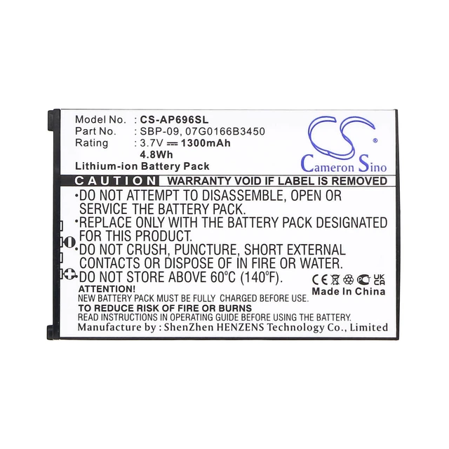 Alt view image 3 of 5 - Estry Battery Replacement for as Mypal A626 MyPal A686 Mypal A696 07G0166B3450 SBP-09