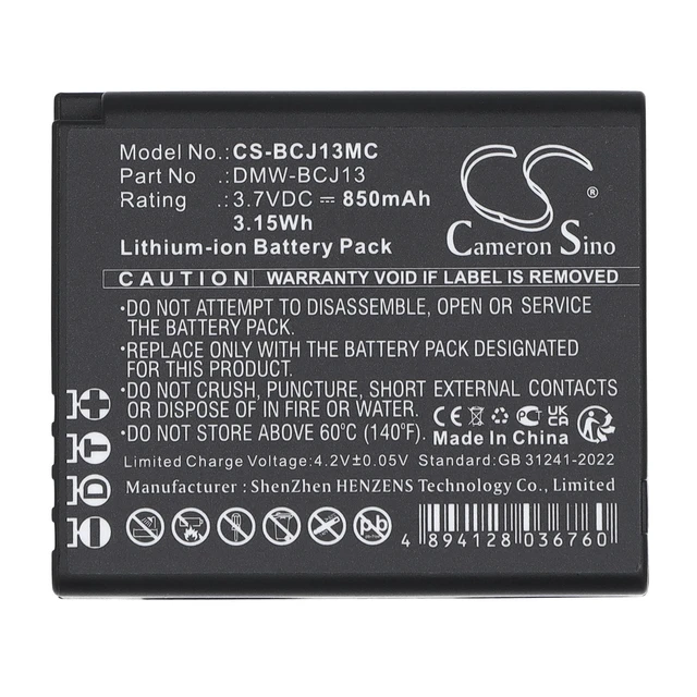 Alt view image 5 of 5 - Estry Battery Replacement for D-LUX5E D-LUX6 V-LUX 3 D-LUX5 V-LUX 2 BP-DC9 18719 BP-DC9E BP-DC9U 18720