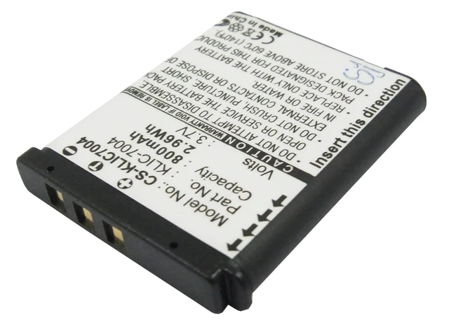 Alt view image 2 of 5 - Estry Battery Replacement for Play Sport Waterproof HD Pocket Video EasyShare M1093 IS Zi8 Pocket Video Camera KLIC-7004
